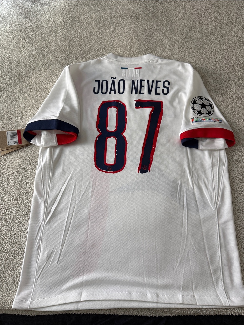 Paris Saint-Germain (PSG) #87 Joao Neves 2025-26 Away Nike Jersey